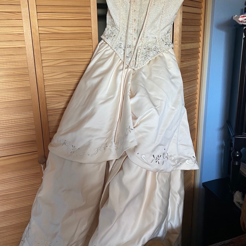 Woman’s St. Patrick designer wedding dress